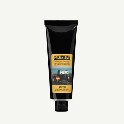 Davines Pasta & Love Medium-Hold Styling Paste 125ml — men’s hair styling paste with flexible hold and a natural finish, infused with Alkekengi extract for smooth, touchable control.